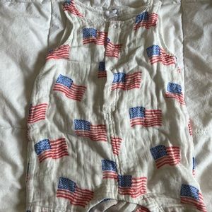 Angel Dear American flag Shortie Romper